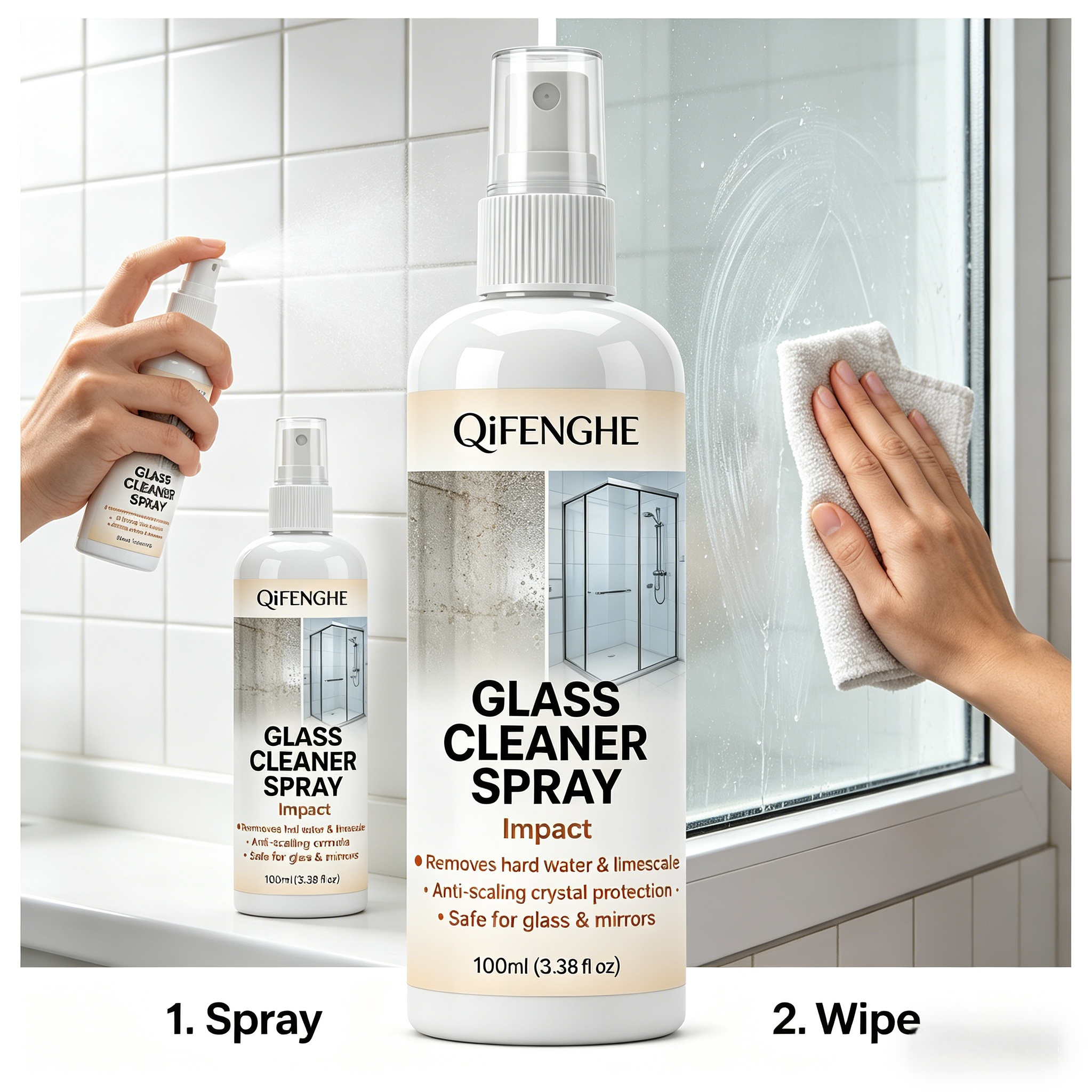 Instant Hard Water Stain Remov - Glass Cleaner Streak reseña y precio