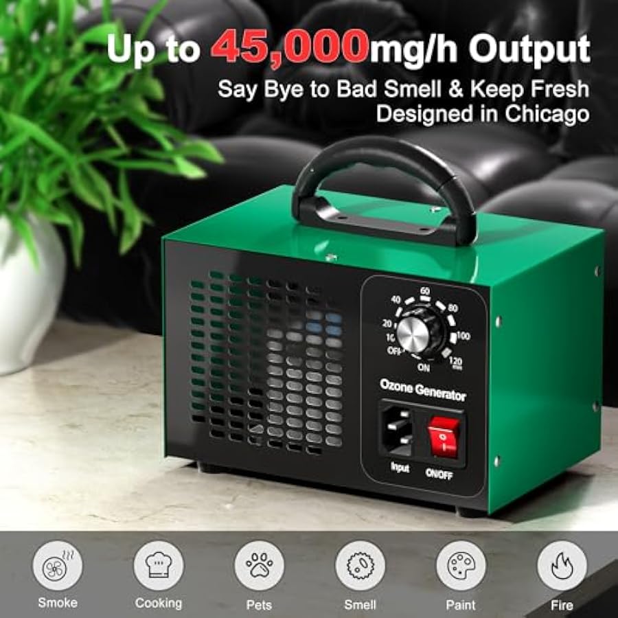Ozone Generator 45,000mg/h, Ho - Odor Eliminator Car reseña y precio