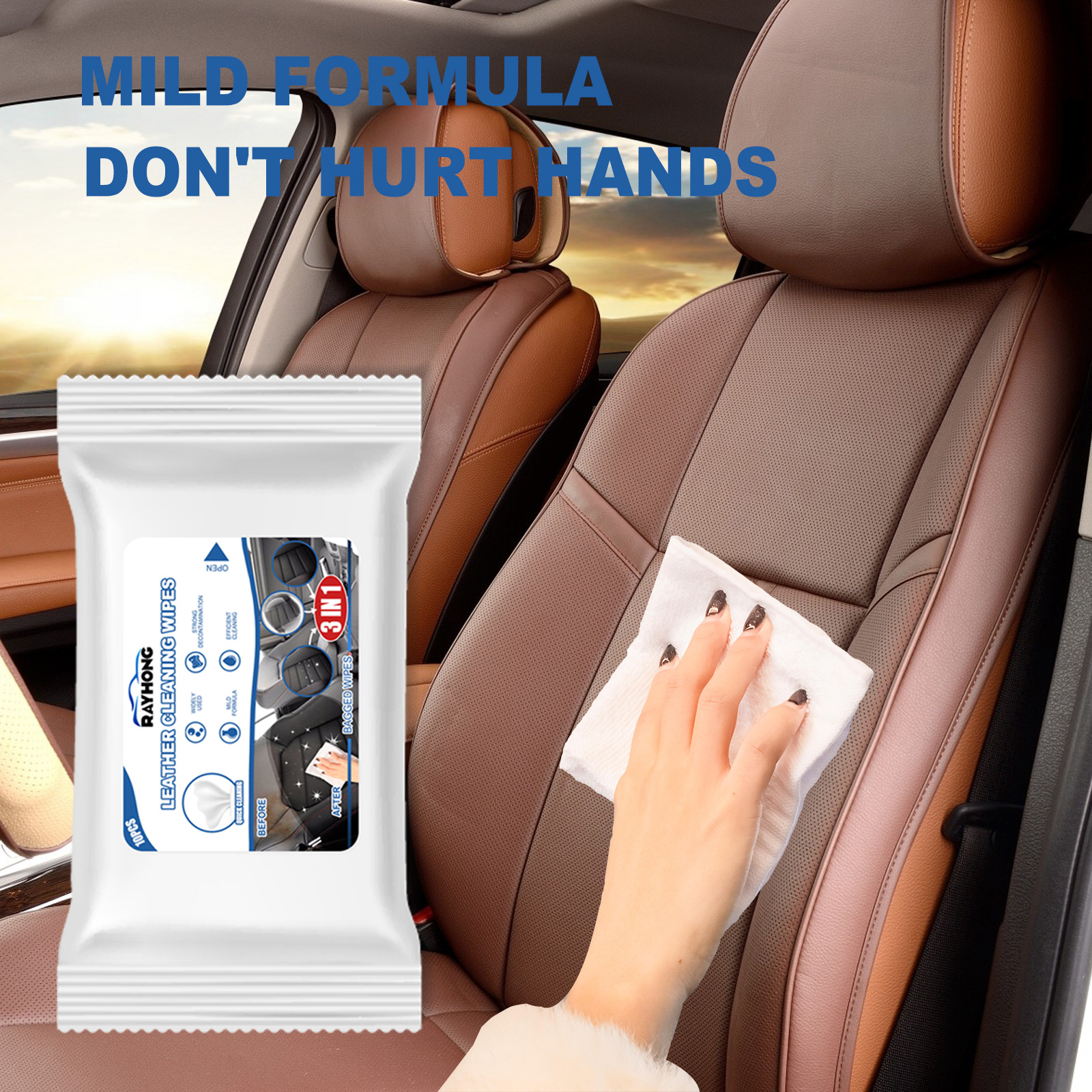 Car Leather Cleaning Wipes, Se - Dirt Brush Interior reseña y precio