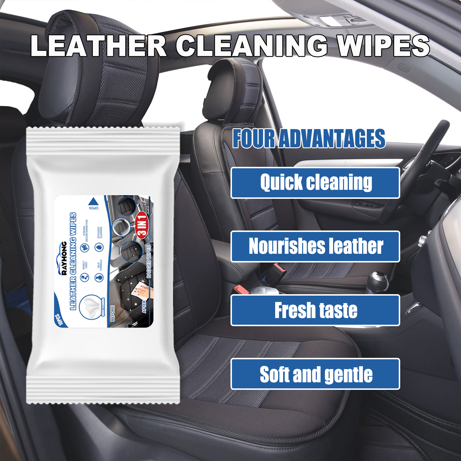 Car Leather Cleaning Wipes, Se - Dirt Brush Interior reseña y precio