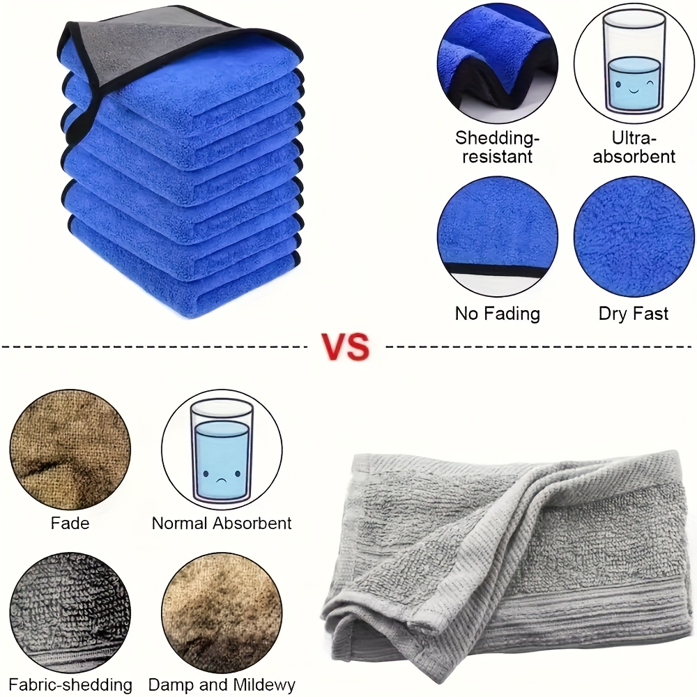 1-10pcs Microfiber Car Cleanin - Microfiber Towel Detailing reseña y precio