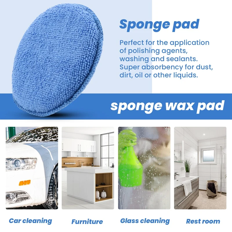5Inch Microfiber Wax Applicato - Wax Applicator Pad reseña y precio