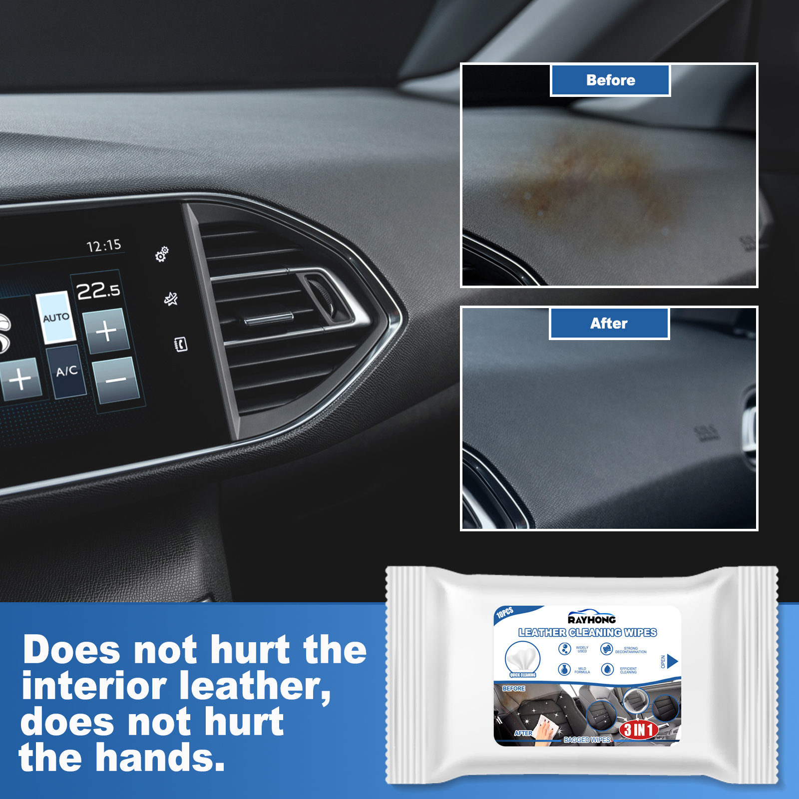 Rayhong Car Leather Cleaning W - Dirt Brush Interior reseña y precio
