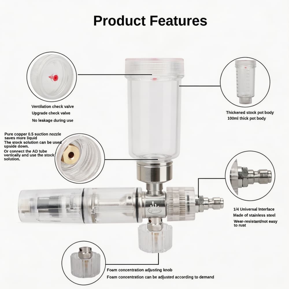 Foam Spray Gun Adjustable 100m - Pressure Washer Foam Gun reseña y precio