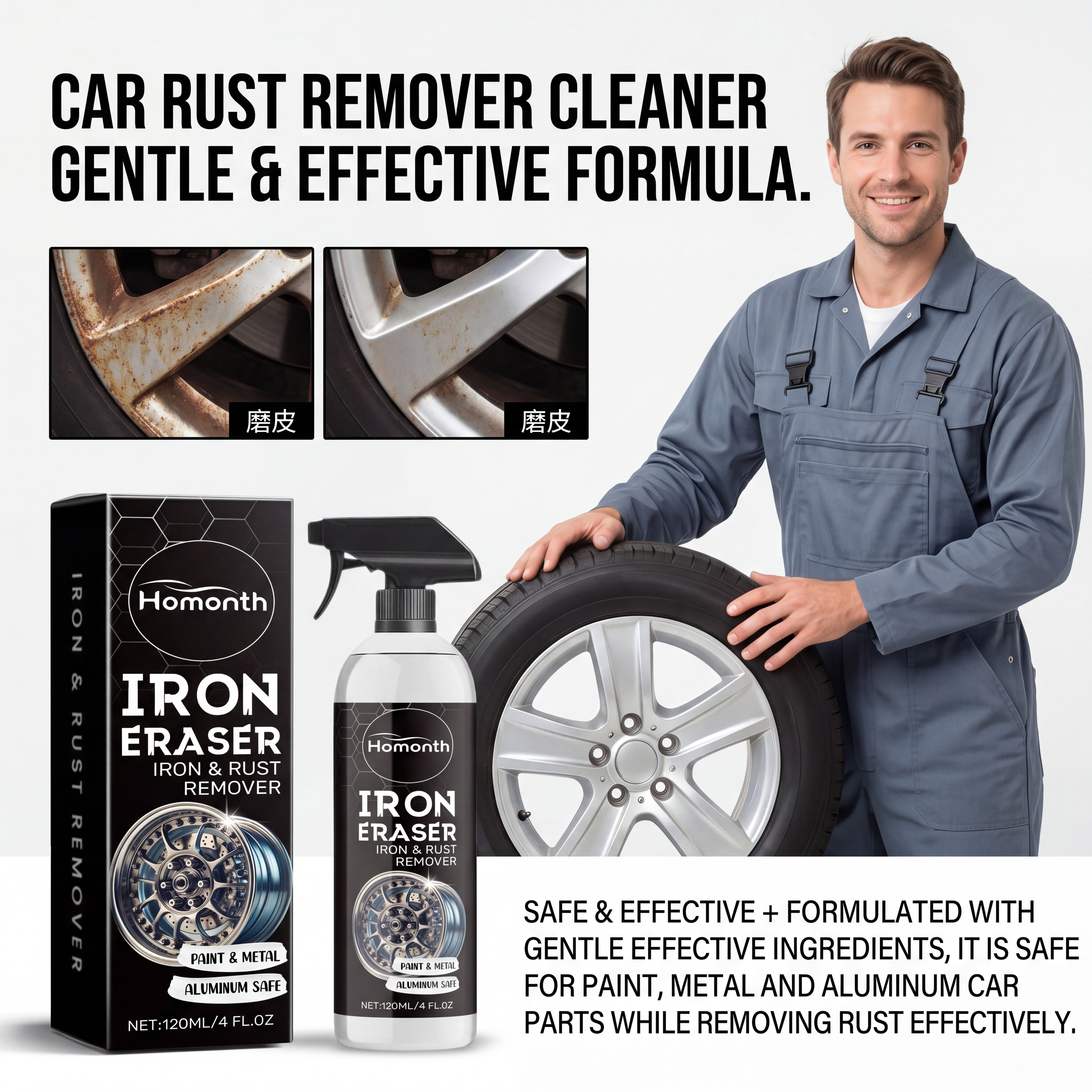 Car Rust Remover Spray Powerfu - Wheel Cleaner Alloy reseña y precio