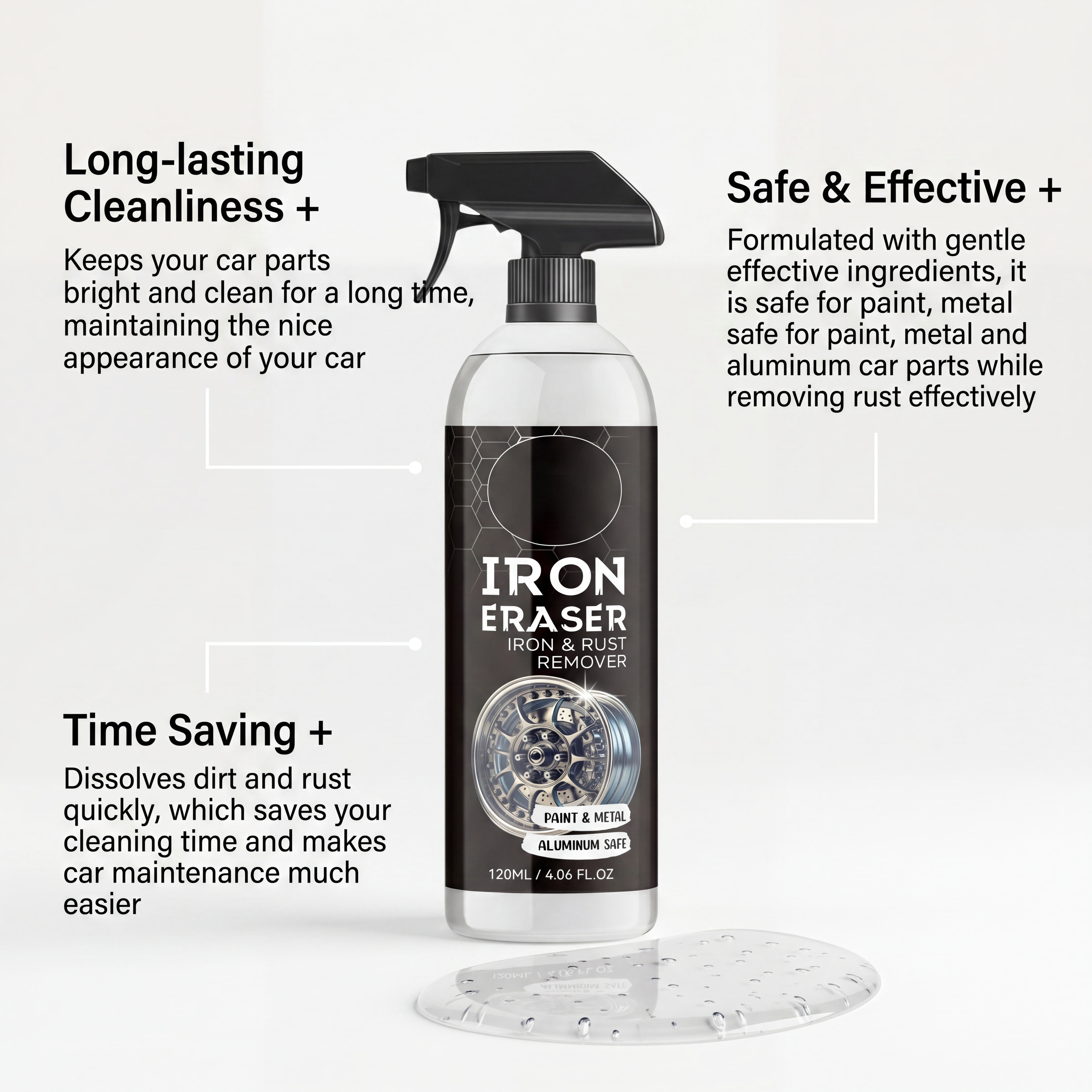 Car Rust Remover Spray Powerfu - Wheel Cleaner Alloy reseña y precio