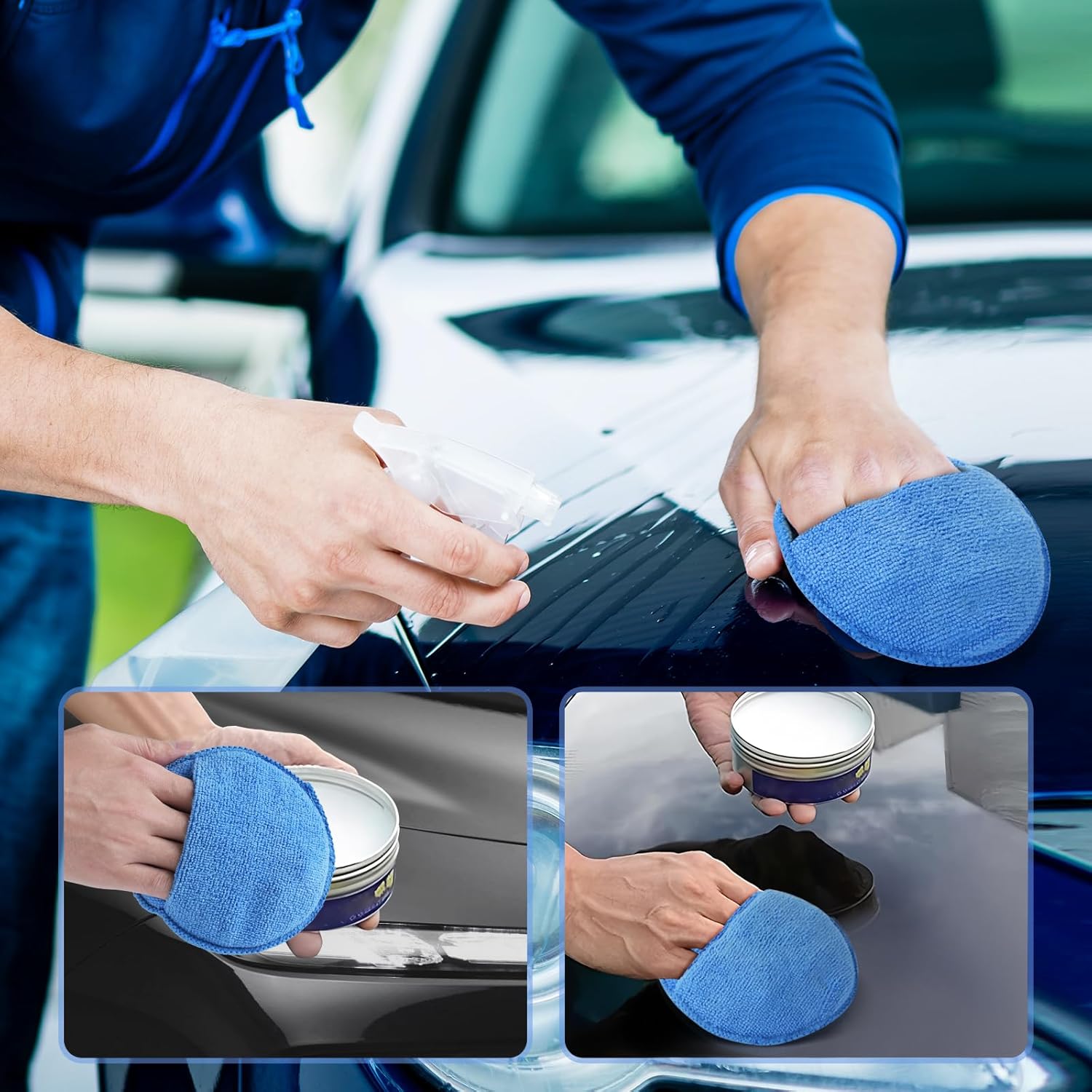 Auto Cleaning Sponge Brush Wax - Wax Applicator Pad reseña y precio