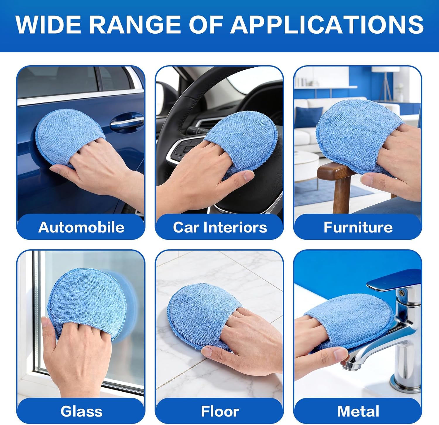 Auto Cleaning Sponge Brush Wax - Wax Applicator Pad reseña y precio