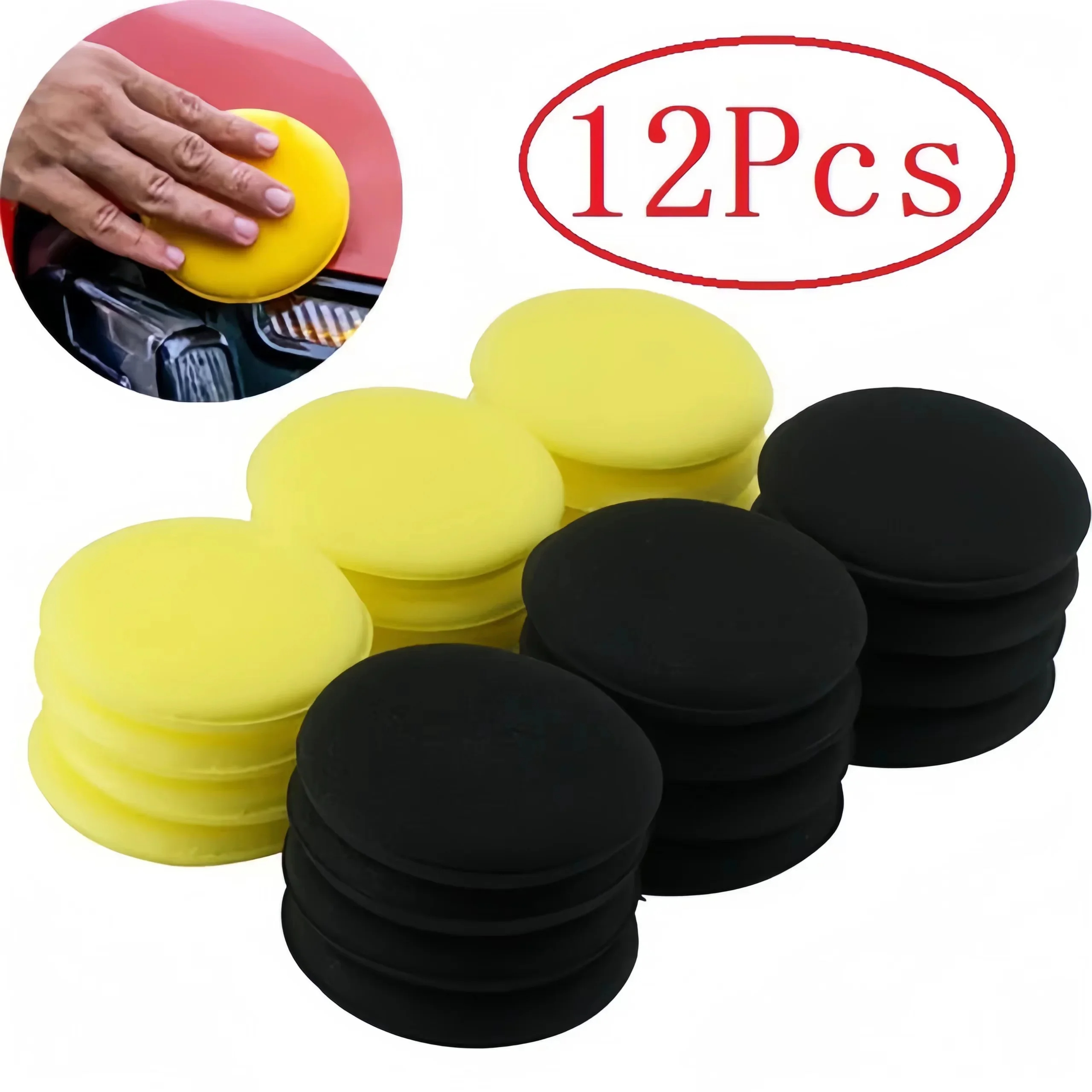 12Pcs Round Car Waxing Polish  - Wax Applicator Pad reseña y precio