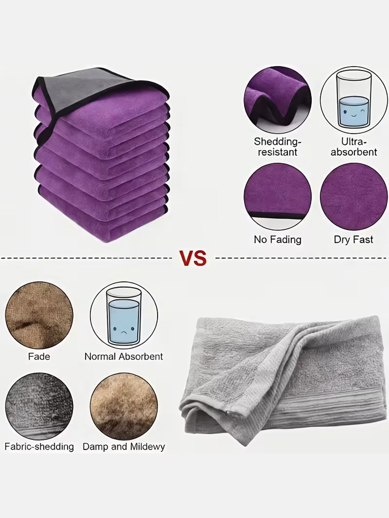 10-Pack Double-Sided Coral Vel - Microfiber Towel Detailing reseña y precio