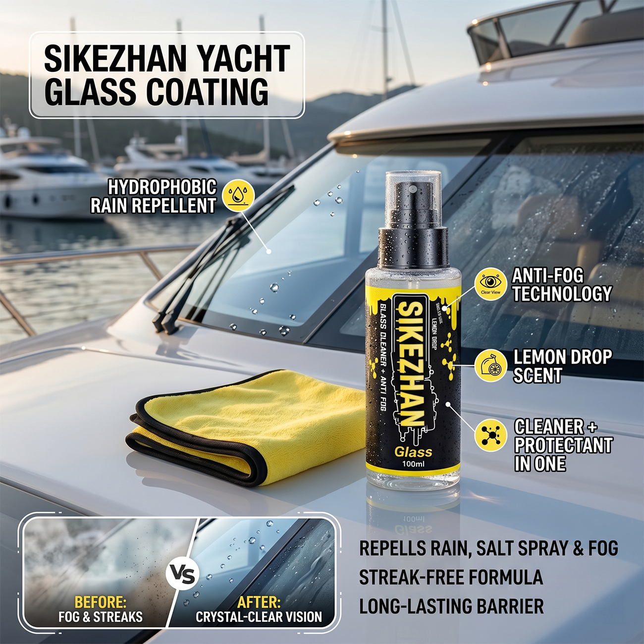 2-in-1 Anti-Fog Spray & Glass  - Glass Cleaner Streak reseña y precio