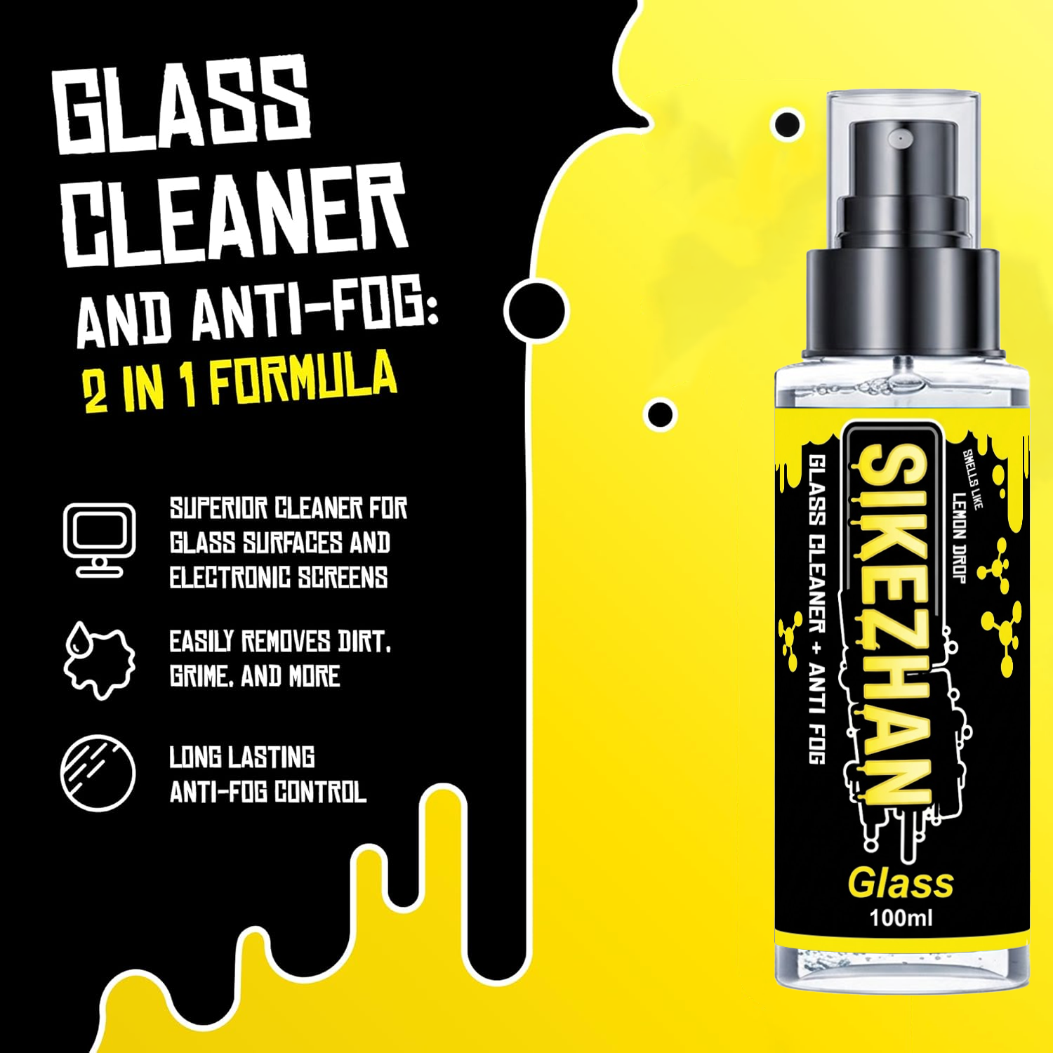 2-in-1 Anti-Fog Spray & Glass  - Glass Cleaner Streak reseña y precio