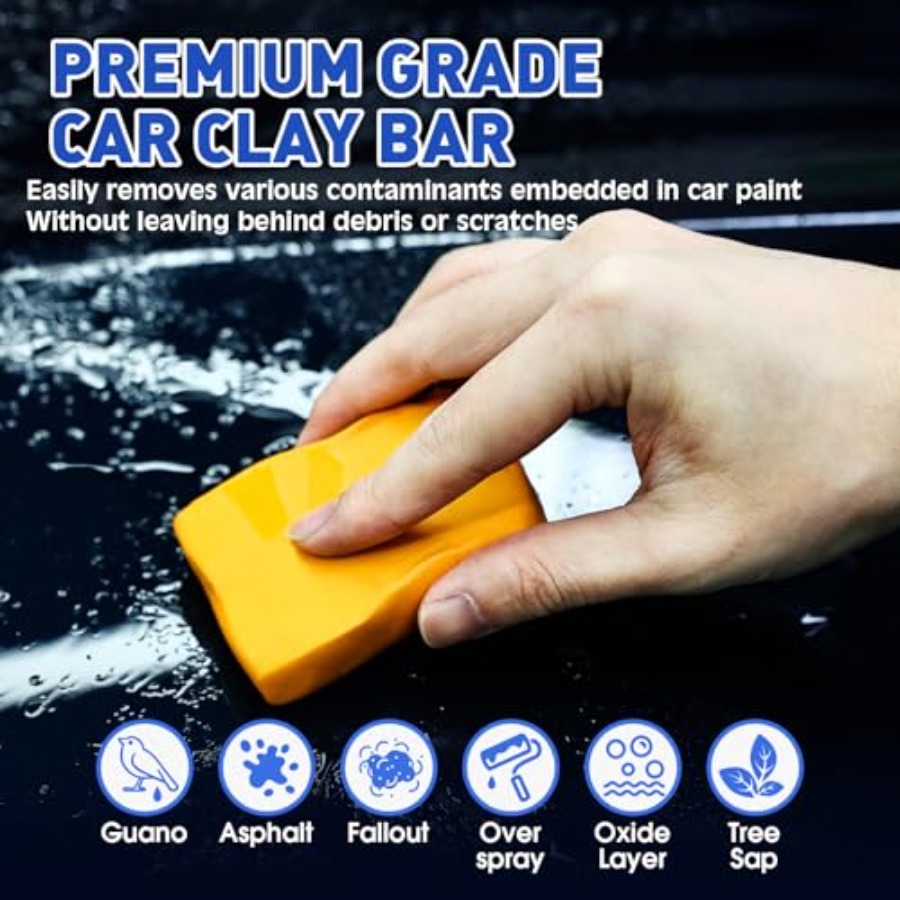 Clay Bars Kit, 6 Clay Bars and - Clay Bar Lubricant reseña y precio