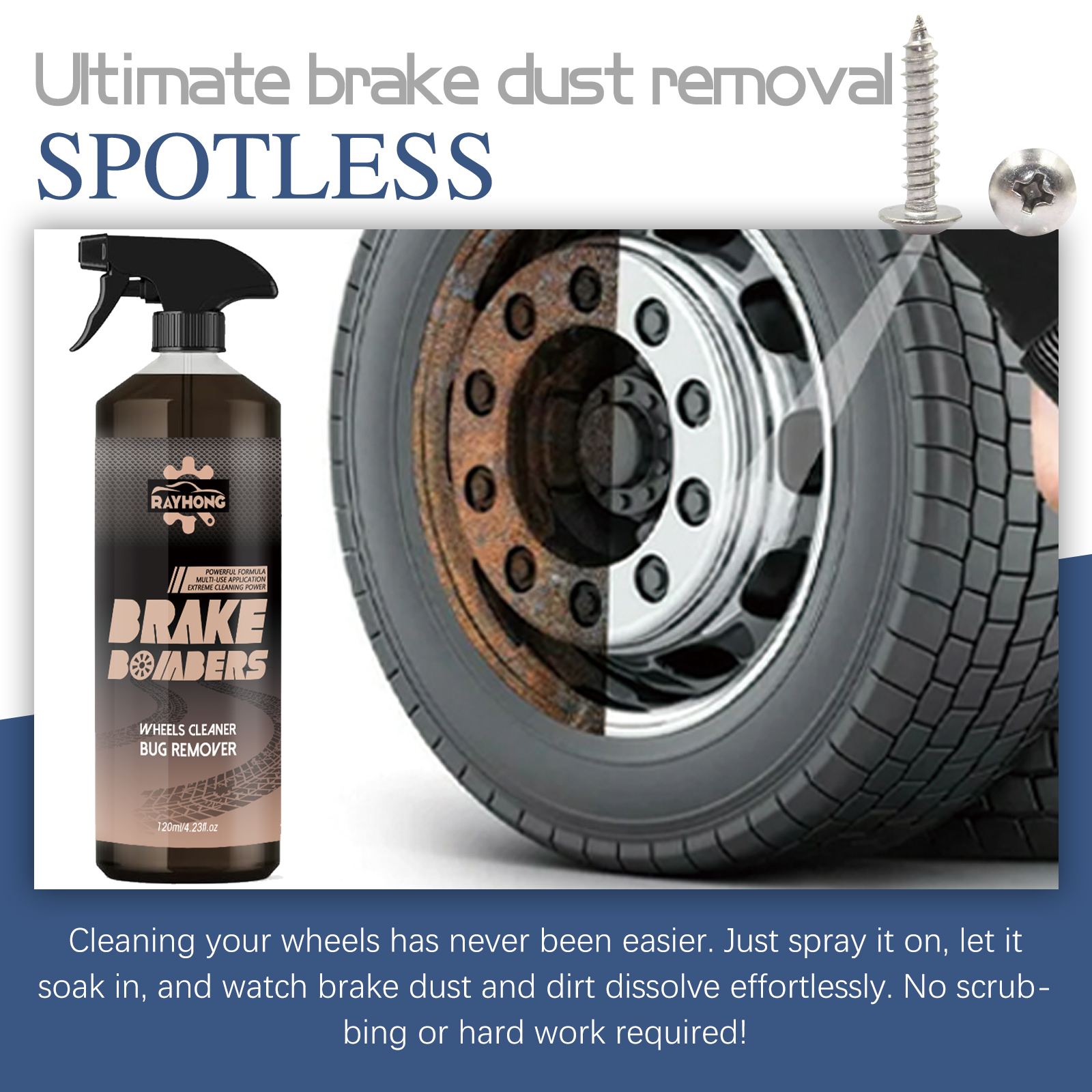 Car Wheel&Tire Cleaner - Brake - Wheel Cleaner Alloy reseña y precio