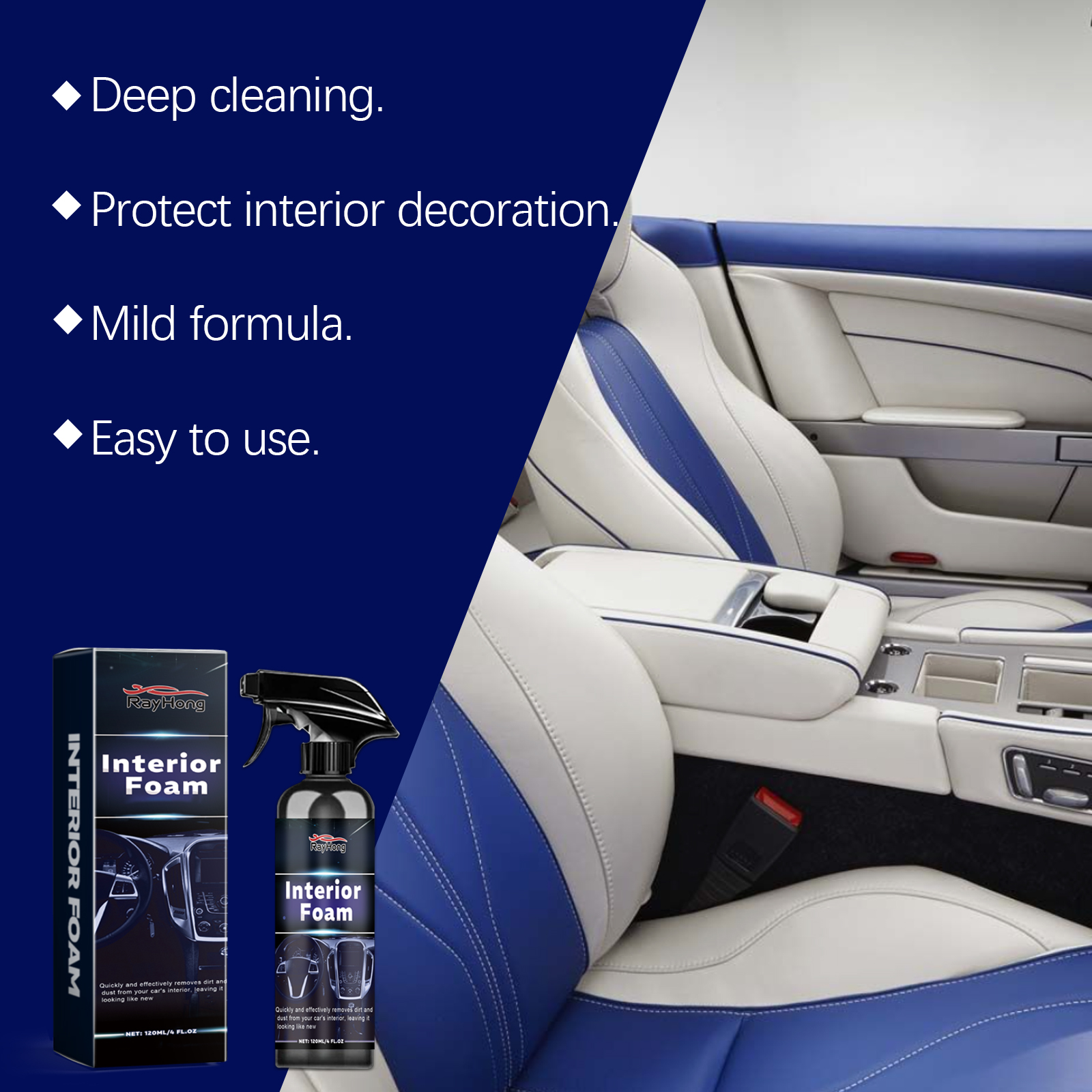 Multi-purpose Car Interior Foa - Seat Cleaner Fabric reseña y precio