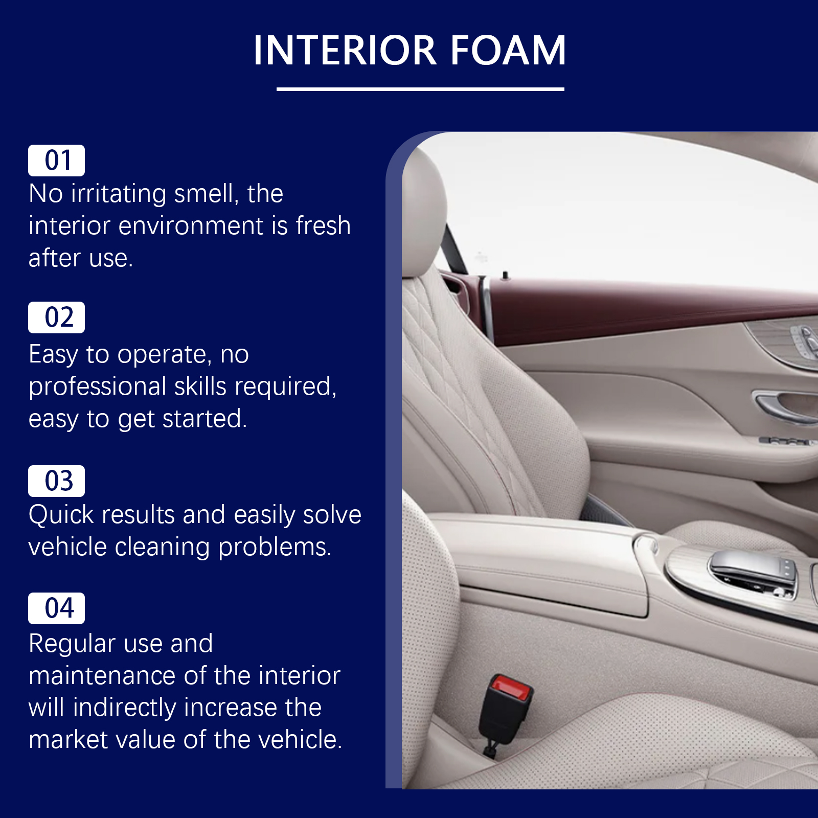 Multi-purpose Car Interior Foa - Seat Cleaner Fabric reseña y precio