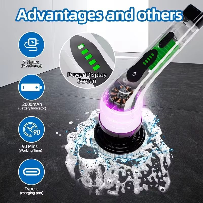 Wireless Electric Spin Scrubbe - Car Cleaning Brush reseña y precio