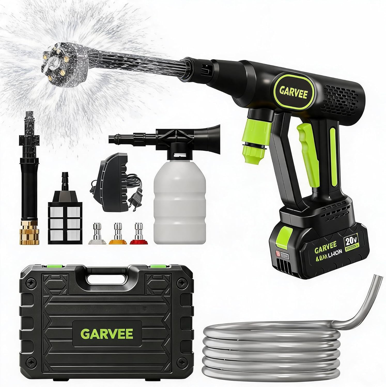 Cordless Pressure Washer, 320  - Foam Cannon Car Wash reseña y precio