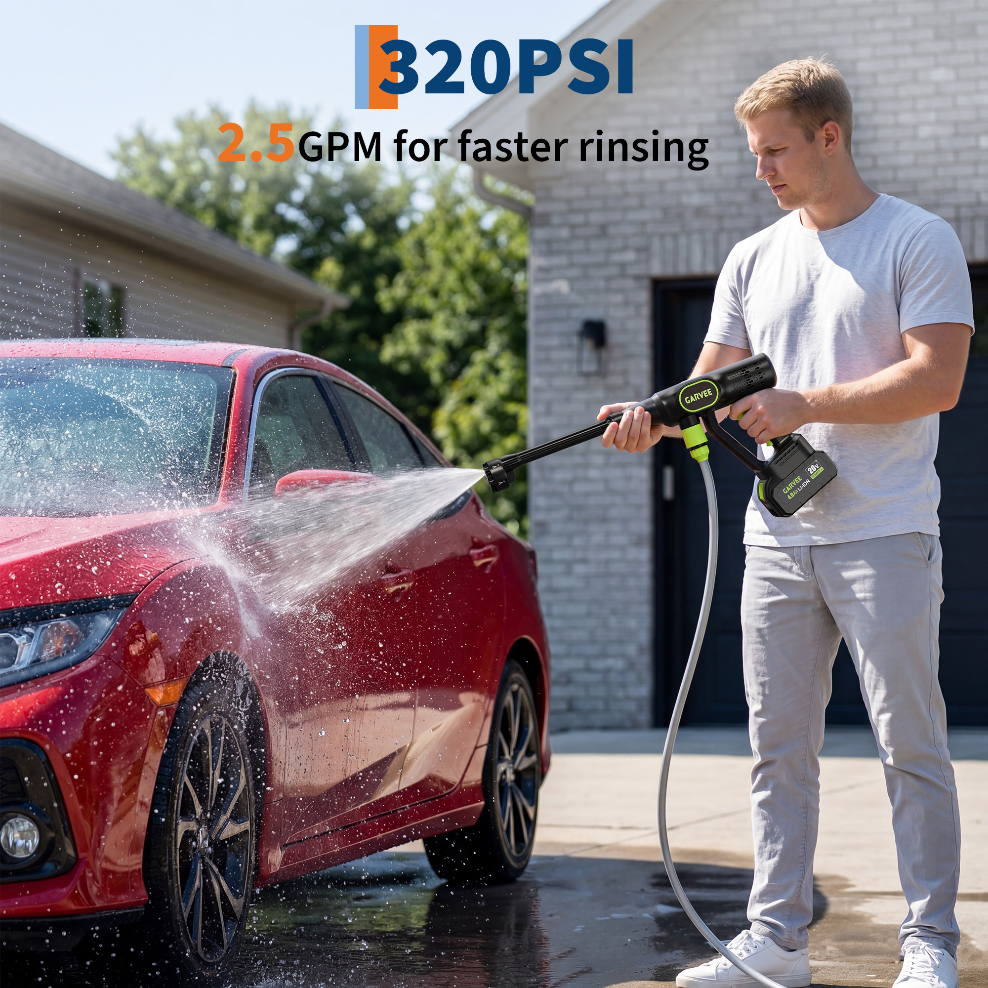 Cordless Pressure Washer, 320  - Foam Cannon Car Wash reseña y precio