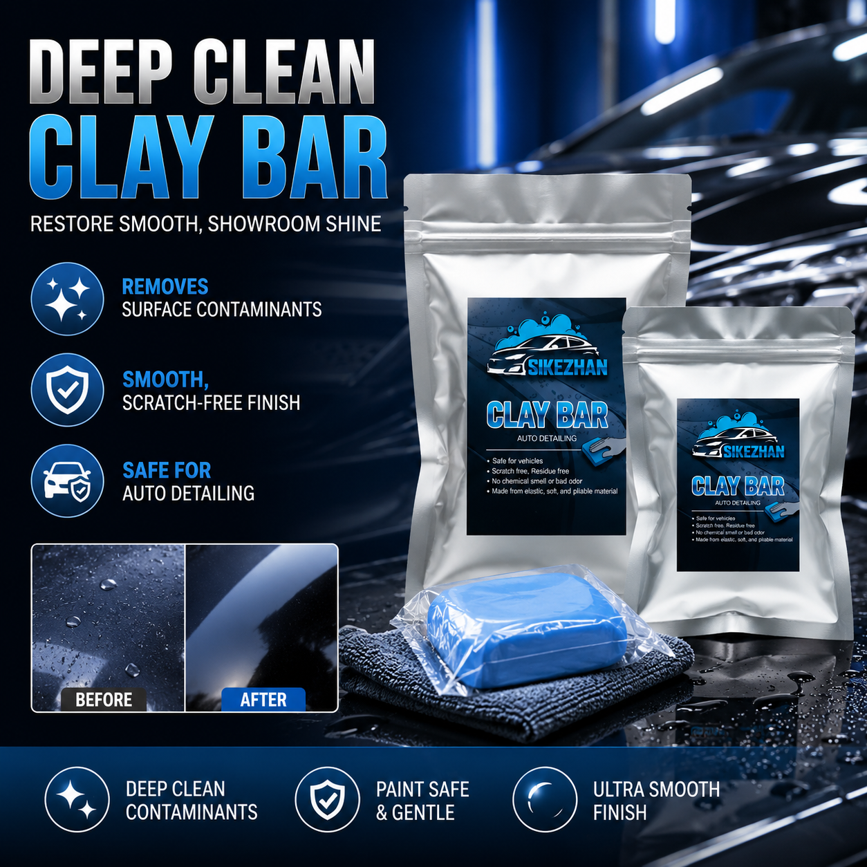 SIKEZHAN Magic Car Clay Bar fo - Clay Bar Lubricant reseña y precio