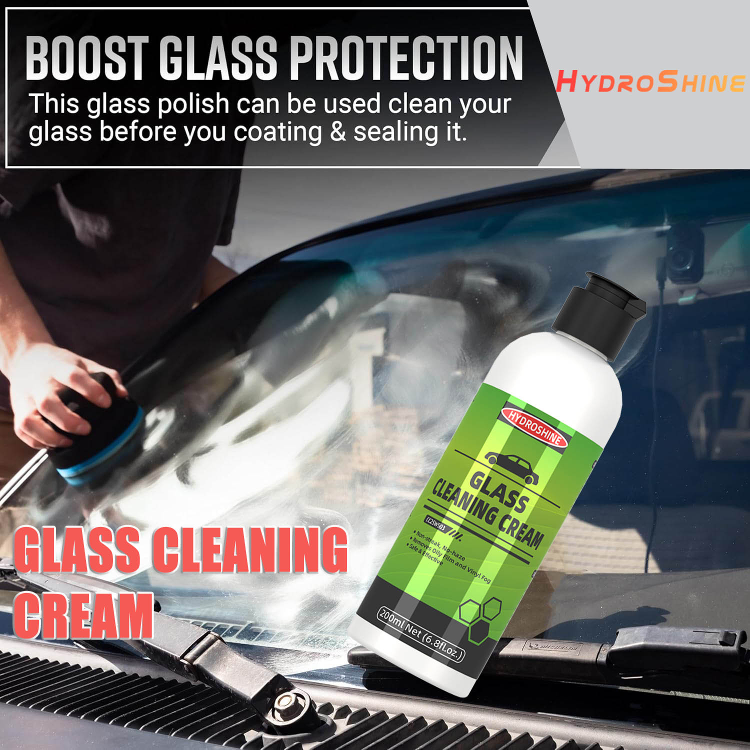 Hydroshine Car Glass Oil Film  - Glass Cleaner Streak reseña y precio
