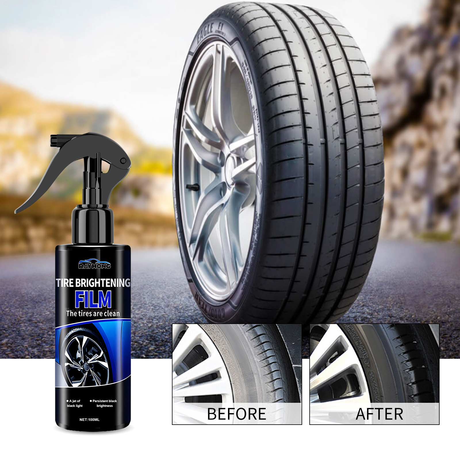 Car Tire Shine Coating Spray C - Tire Shine Spray Sealant reseña y precio