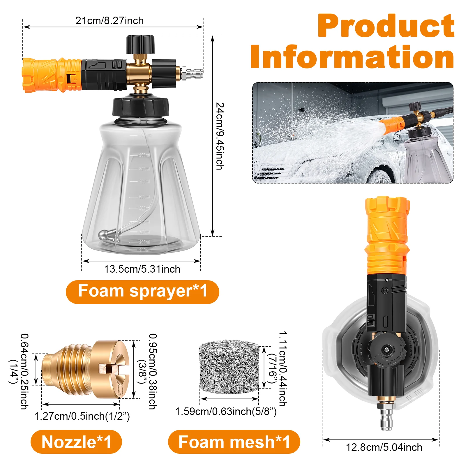 Foam Cannon for Pressure Washe - Foam Cannon Car Wash reseña y precio