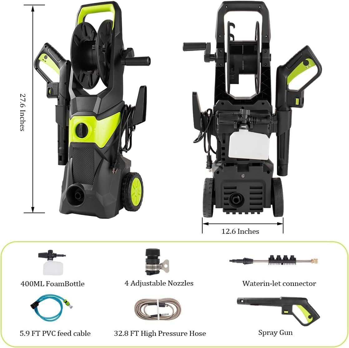 4000PSI Electric Pressure Wash - Pressure Washer Foam Gun reseña y precio