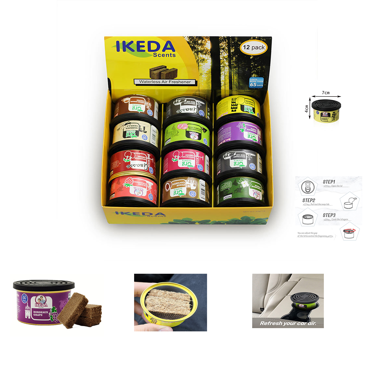Car Air Fresheners:  Lemon Sce - Odor Eliminator Car reseña y precio