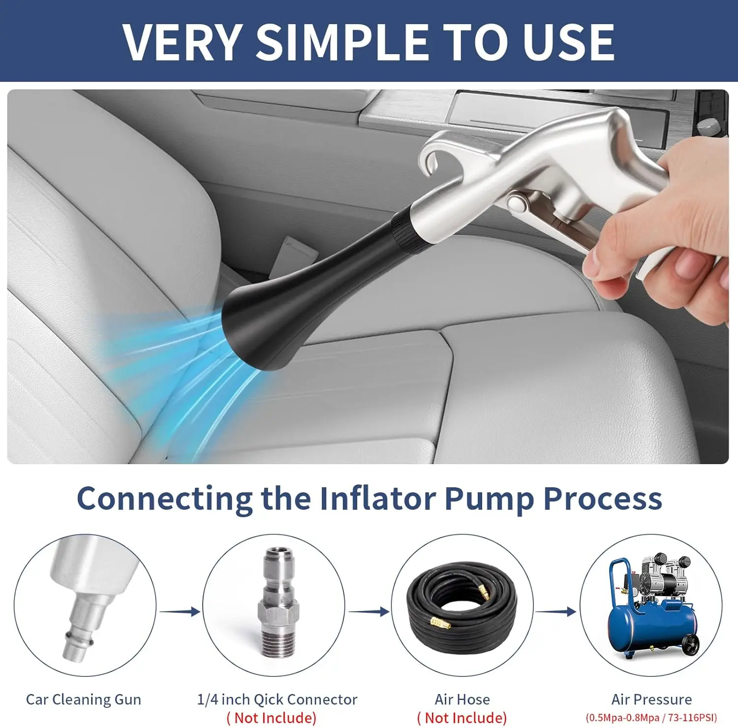 High Pressure Air Blow Gun Pro - Dryer Car Blower reseña y precio