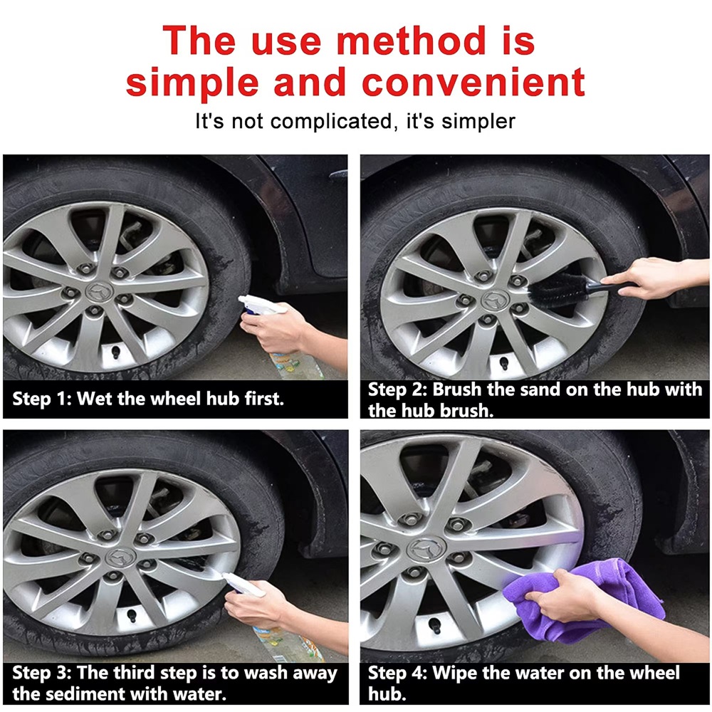 Car Wheel Brush Soft Bristle T - Wheel Cleaner Alloy reseña y precio