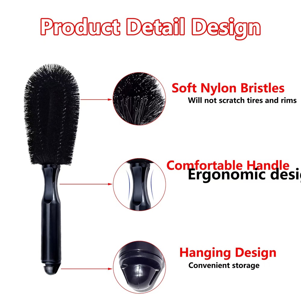 Car Wheel Brush Soft Bristle T - Wheel Cleaner Alloy reseña y precio