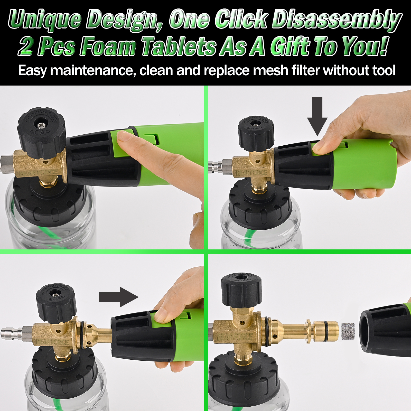 BEAR FORCE Pressure Washer Foa - Foam Cannon Car Wash reseña y precio