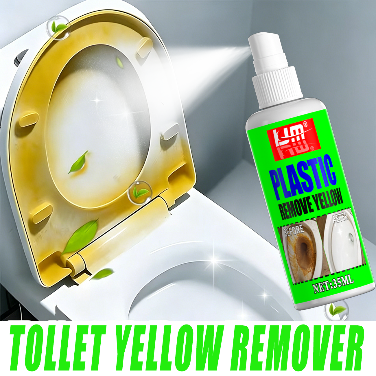 KJM 35ml Toilet Seat Yellow Re - Seat Cleaner Fabric reseña y precio