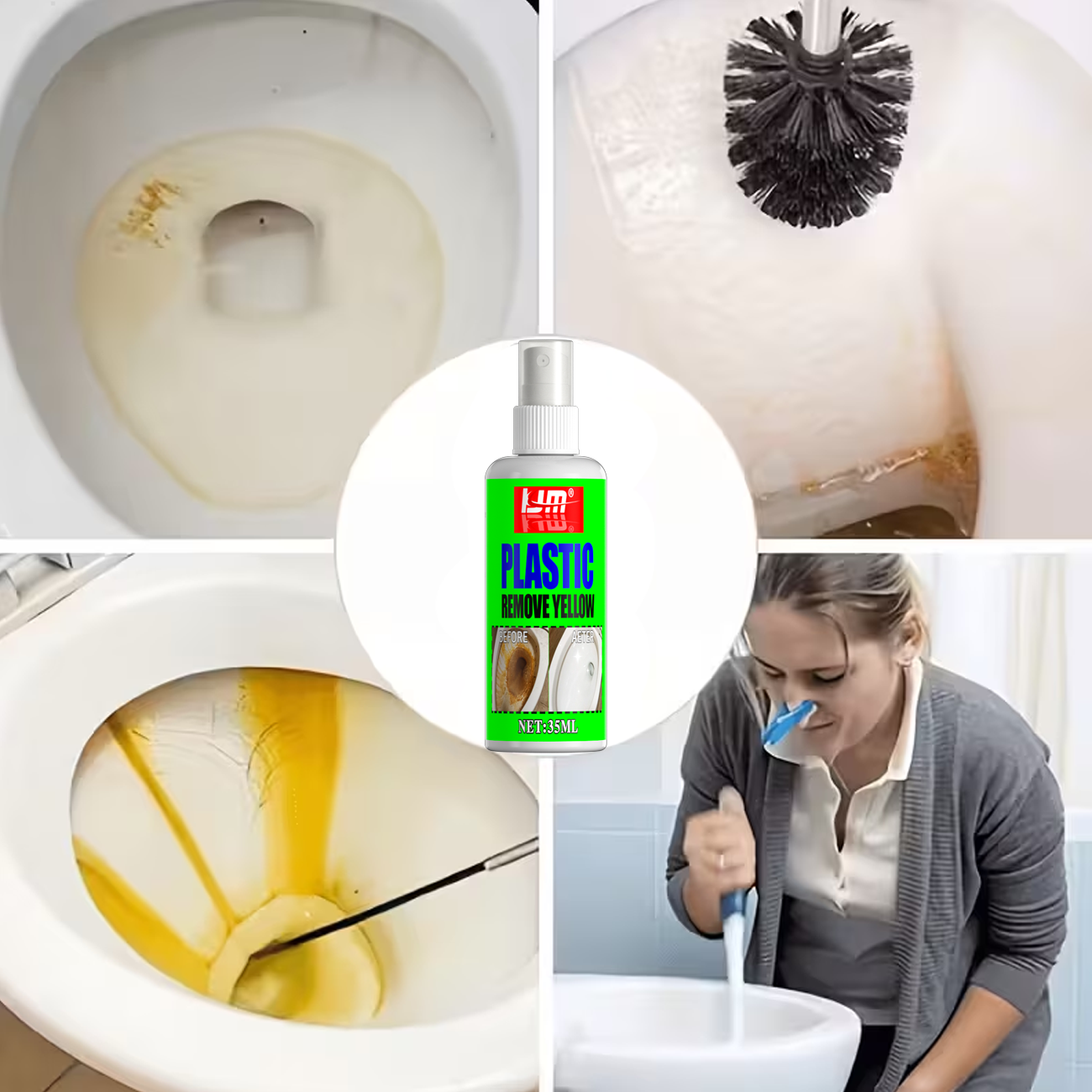 KJM 35ml Toilet Seat Yellow Re - Seat Cleaner Fabric reseña y precio